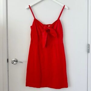 Boden Linen Sundress in Red 4R Good Condition